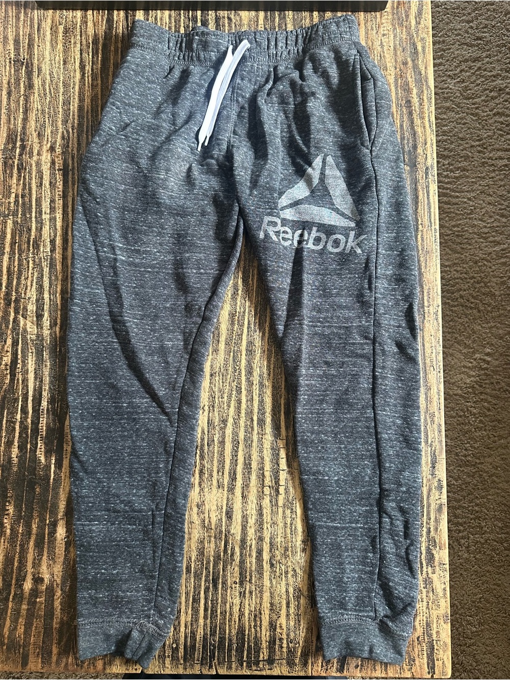 Reebok Kids' Charcoal Gray Heather Jogger Sweatpants